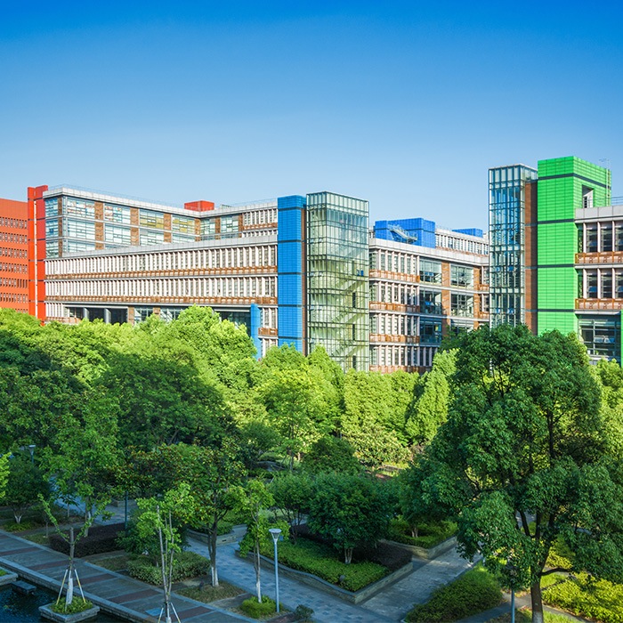 Academic building with clock tower